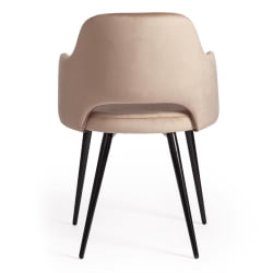 Кресло VALKYRIA (mod. 711) ткань/металл, 55х55х80 см, высота до сиденья 48 см, бежевый barkhat 5/черный