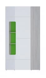 Зеленый шкаф Палермо Юниор 08 Белый глянец Ясень шимо светлый Зеленый