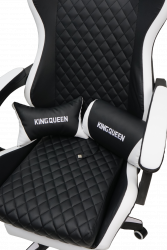 Кресло 892-1 цвет черный/белый с массажем 892-1-black-white-mass