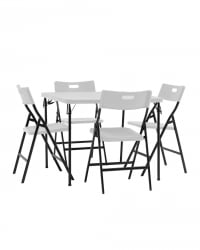 Комплект раскладного стола и стульев Кейт белый