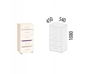 Комод в детскую Мегаполис 55.08.1 Сосна Астрид