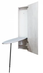 Узкий шкаф в прихожую Iron Box (правый) Беленый дуб