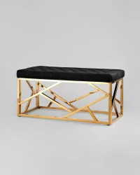 Банкетка АРТ ДЕКО велюр Черный