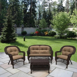 Плетеный комплект для отдыха LV-520BB Brown-Beige