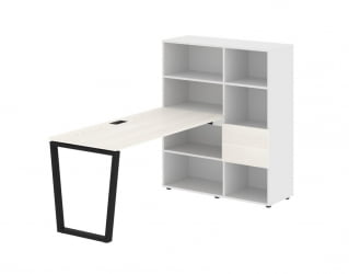 Рабочая станция EDIS EVRST 1115 Ясень Траун Черный Белый