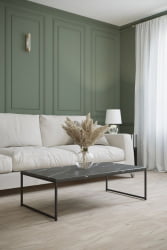 Придиванный столик Инсайд Черный мрамор / Черный