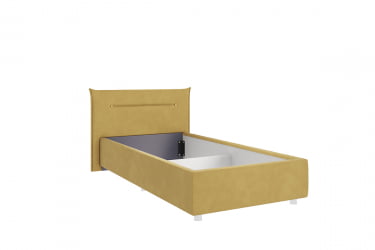 Кровать с мягким изголовьем Альба КМ0.9-16 медовый (велюр)