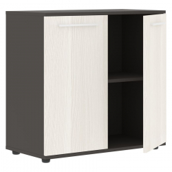 Шкаф с глухими малыми дверьми EDIS ELCS 85.1 Ясень Траун Белый Мокко