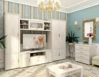 ТВ тумба Венеция 32.02 Сосна Астрид Ваниль