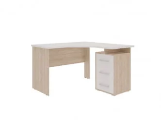 Угловой стол для школьника Лайт 2 Дуб сонома/Белый