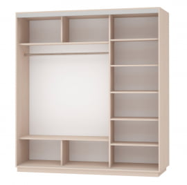 Шкаф-купе трехдверный Экспресс Трио Элемент 2100х2200h Дуб молочный