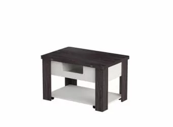 Стол-трансформер Стэп-4 Ясень черный Бодега белый