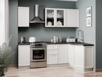 Шкаф кухонный угловой 600 Джулия ЛД 284.610.000.074 Черный Белый