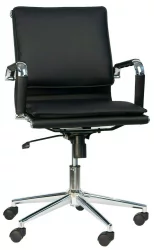 Кресло для персонала Nerey LB T Экокожа Черный
