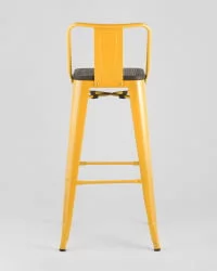 Стул барный Tolix Wood 75.5  со спинкой Желтый