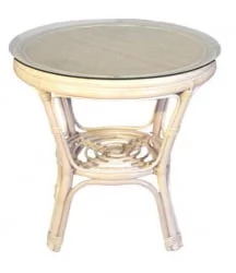 Стол Багама круглый с плетеной столешницей Bahama2 натуральный