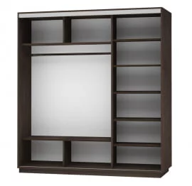 Шкаф-купе трехдверный Экспресс Трио Элемент 2100х2400h Дуб венге