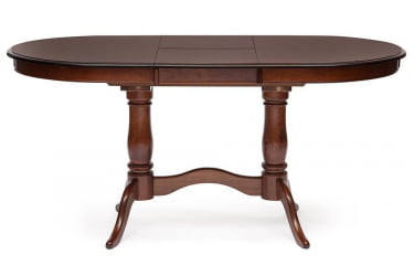 Раздвижной овальный стол Eva (EV-T4EX) дерево гевея/мдф, 120+39х80х75см, MAF Brown