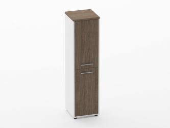Шкаф 3 узкий закрытый, 2 двери Deka 10.16.12Л Дуб Верцаска/Белый