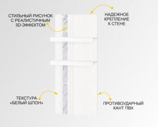 Полка навесная (лев/прав) Николь 603.25