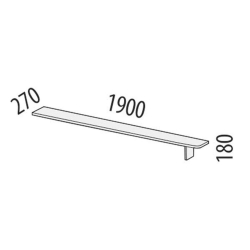 Полка навесная Фреска 66.31 (лев/прав)