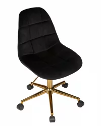 Офисное кресло для персонала DOBRIN DIANA Чёрный велюр MJ9-101