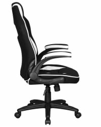 Кресло игровое DOBRIN RICK (черно-белый)