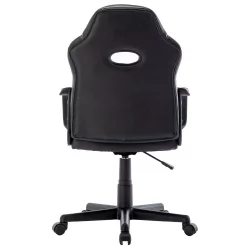 Кресло компьютерное BRABIX Stripe GM-202 экокожа Черный-голубой