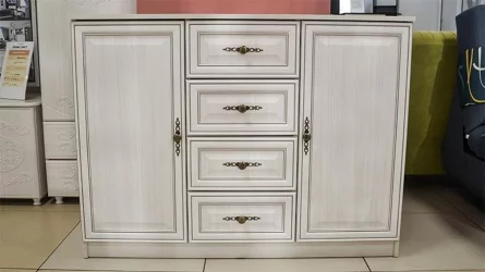 Комод в спальню Габриэлла 06.65 Вудлайн кремовый Аруша венге