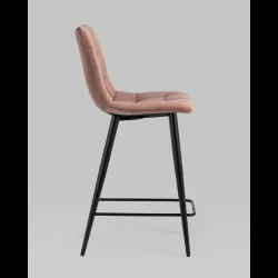 Стул полубарный Джанго велюр Пыльно-розовый