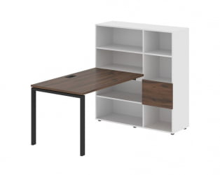 Рабочая станция EDIS EURST 1213 Дуб Денвер темный Черный Белый