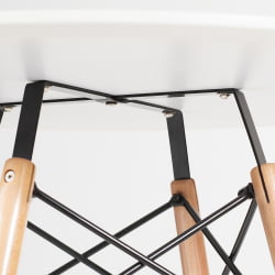 Круглый стол CINDY NEXT (mod. 70-80 MDF) металл/мдф/бук, D80х75см, белый/натуральный