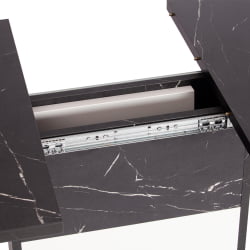 Раздвижной стол SMART ЛДСП, 105-140х68,6х75 см, Мрамор Блэк Роял/Белый