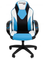 Игровое кресло Chairman гаме 17 Черный Голубой Белый / game