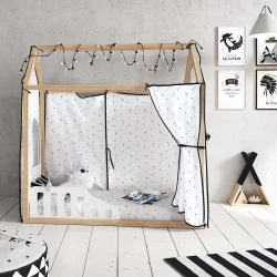 Кровать 140х70 Micuna Tipi House MONT-1874 Waterwood/White