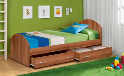 Кровать с ящиками на уголках №2 ЛДСП 800*2000 Клен