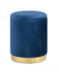 Банкетка Шарлотта с ящиком велюр Синий