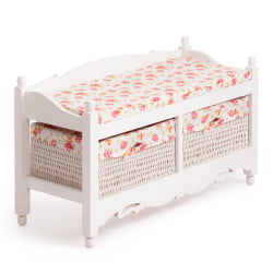 Обувница с 2-я корзинами Сеcрет Де Маисон РИМИ ( мод.ТТ-БХ003 ) МДФ+Павловния, 80*33*47, Белый (Вхите) / Secret De Maison RIMI mod.TT-BH003 (White)