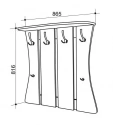 Настенная вешалка Уют-2 Венге