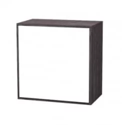 Модульный шкаф в гостиную Куб К06 Белый софт Ясень черный