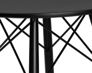 Стол обеденный DOBRIN CHELSEA 80 BLACK (столешница черная, основание черное)