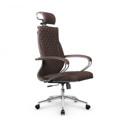 Кресло руководителя Metta L 2c 44C/K116 Infinity Easy Clean (MPES) Комплект 7 Темно-коричневое