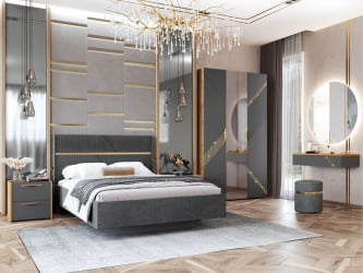 Туалетный столик (лев/прав) Монако 902.30 Дуб Вотан Оникс Графит