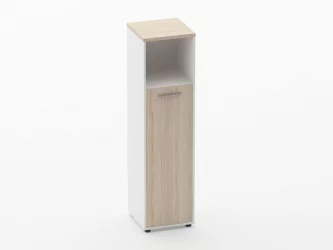 Шкаф 3 узкий закрытый с нишей Deka 10.16.13Пр Туя/Белый