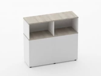 Тумба комбинированная высокая для рабочего модуля Deka 9.04.125 Дуб Сантана светлый/Белый