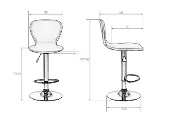 Барный стул DOBRIN ELISA Черный