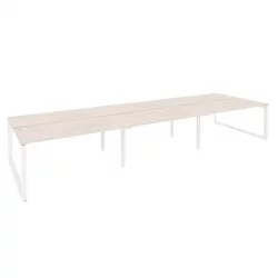 Рабочая станция на О-образном м/к ОНИКС О.МО-Д.РС-6.4.7 Денвер Светлый/Белый / ONIX O.MO-D.RS-6.4.7