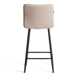 Полубарный стул Bari/Бари велюр, бежевый, 7, 42х55х99 см