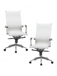 Офисное кресло для руководителей DOBRIN CLARK (белый) 2 шт