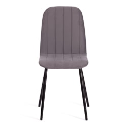 Стул ARC ARC Велюр/металл , 46 х 52 х 88 см, темно-серый/черный